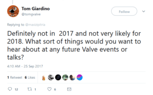 Valve не планирует в ближайшее время Steam Dev Days