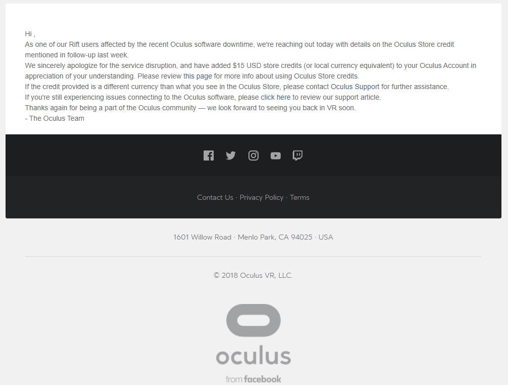 Владельцам Oculus Rift начинают перечислять по $15 компенсации