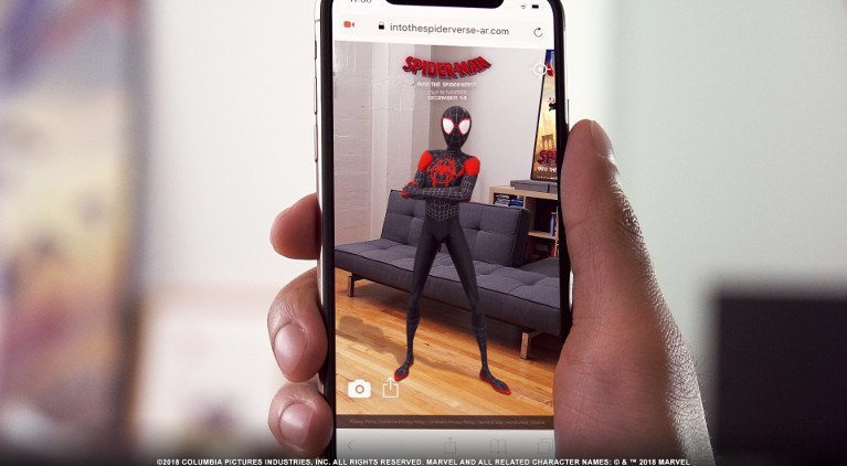 Sony Pictures создает AR опыт для фильма «Человек-паук: Через вселенные»