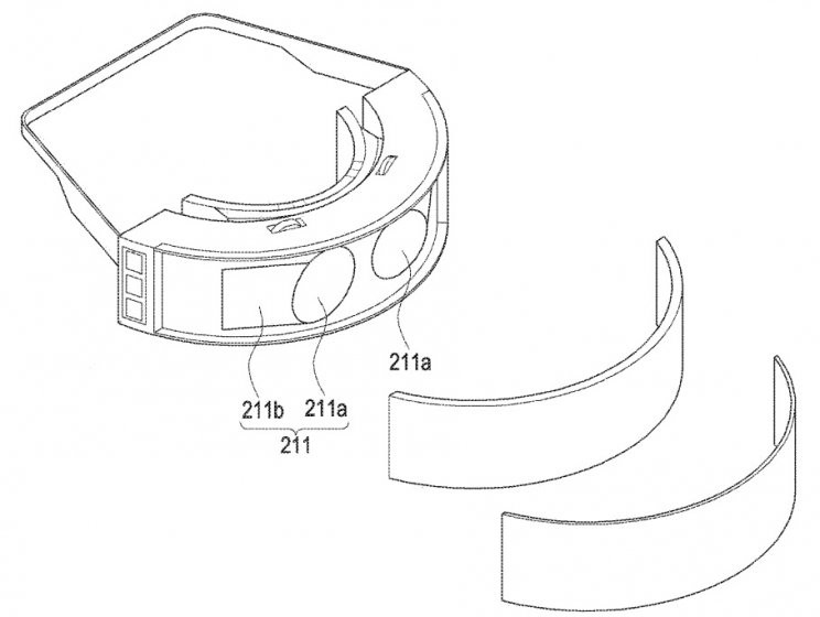 Samsung патентует VR гарнитуру с 180-градусным FoV и изогнутым OLED дисплеем