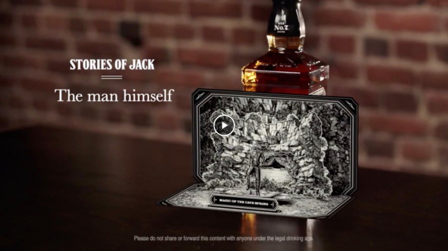 AR приложение превращает бутылки Jack Daniel's в сборники рассказов