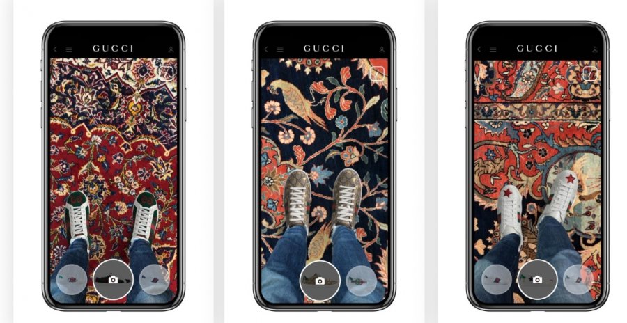 Владельцы iPhone могут примерить кроссовки Ace от Gucci с помощью AR