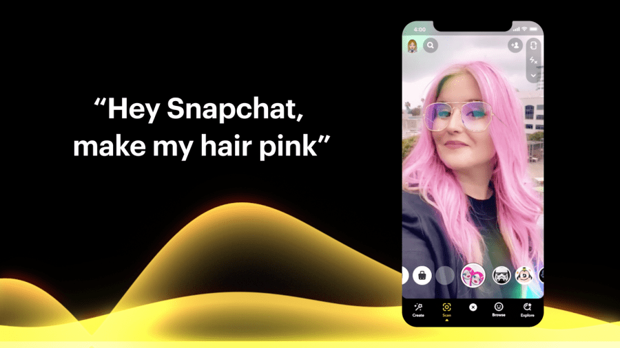Snapchat добавляет голосовой поиск AR-фильтров