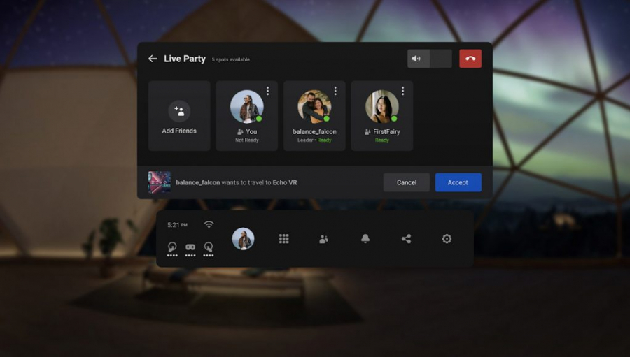 Oculus запустила приложение для совместных вечеринок в VR
