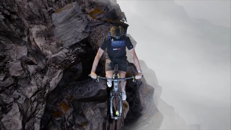 VR-симулятор езды на горном велосипеде