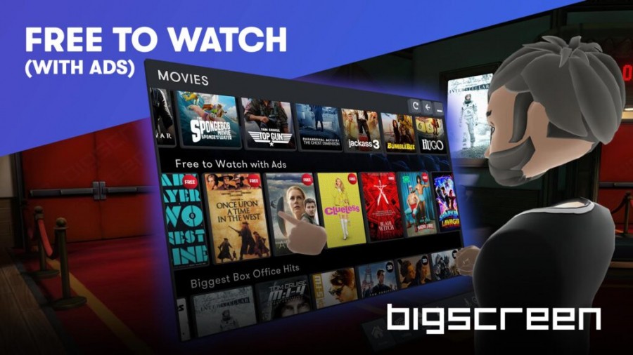 Bigscreen предлагает просмотр бесплатных фильмов с рекламой