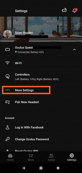 Инструкция по загрузке приложения из SideQuest на Oculus Quest через мобильный телефон