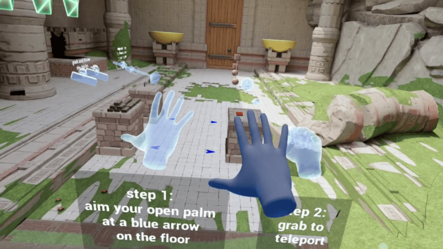 Приложение Oculus Hand Gameplay Showcase демонстрирует возможности трекинга рук на открытом пространстве