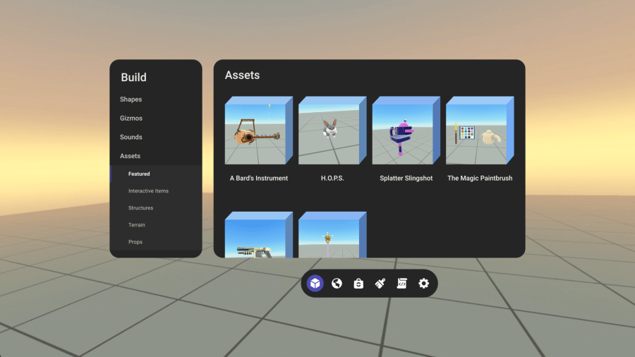 Meta создала библиотеку из более чем 100 виртуальных предметов для Horizon Worlds