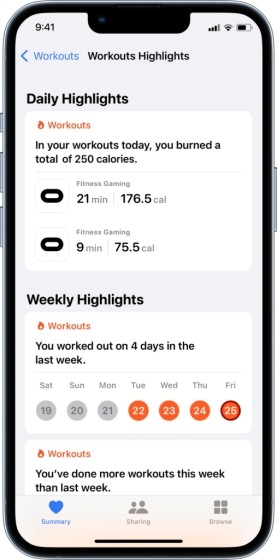 Meta интегрирует фитнес-трекинг Move для Iphone и Apple Health