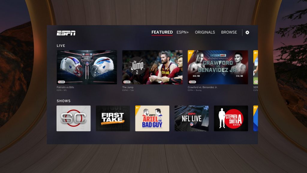 В Oculus Go появляется стриминг Sling TV, ESPN и FOX NOW