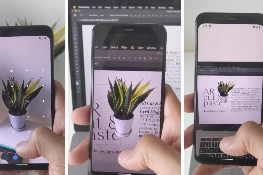 Приложение AR Cut & Paste предлагает сфотографировать реальный объект и вставить его в Photoshop при помощи AR