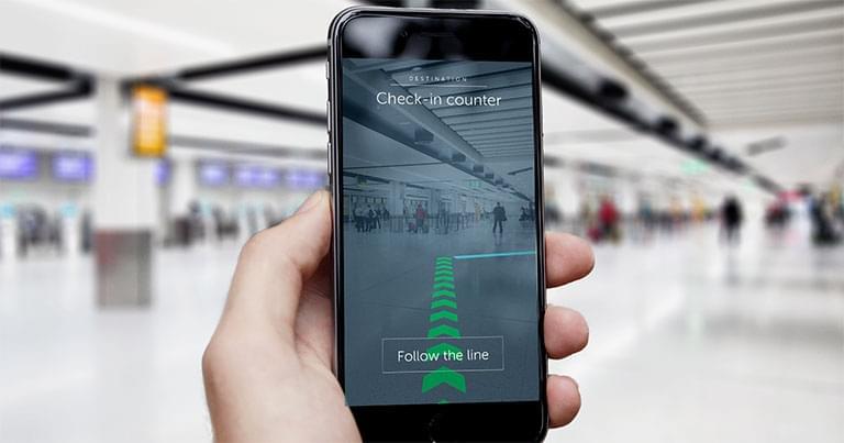 Аэропорт использует AR для навигации путешественников