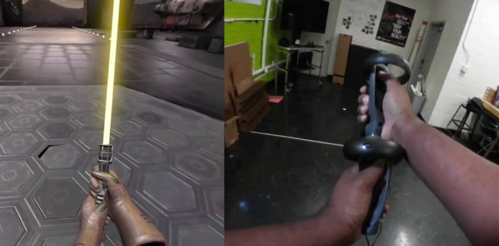Энтузиаст создал из контроллеров Oculus Quest крутой световой меч