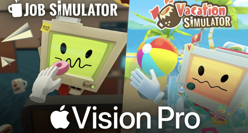 Job Simulator & Vacation Simulator появятся в Apple Vision Pro