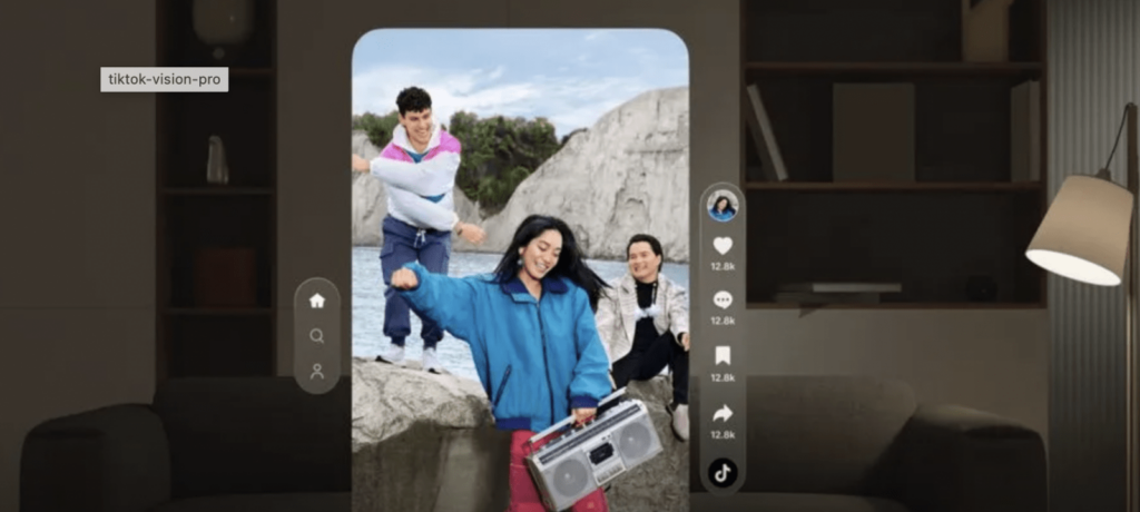 TikTok — первая крупная социальная платформа, запустившая приложение для Vision Pro